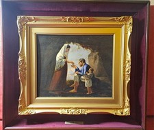 Quadro Antico. Scuola napoletana del XIX sec. ;olio su tavola cm 24x29