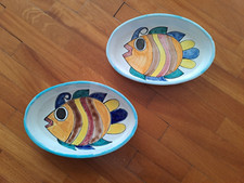 coppia vassoi ovali Ceramica Nino Parrucca, Palermo 