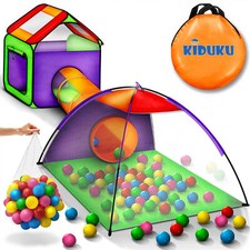 KIDUKU® Tenda Igloo per bambini con tunnel + 200 palline + borsa Tenda da gioco