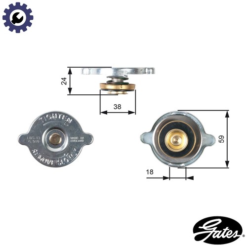 Tappo radiatore rc115 per fiat - tappo,