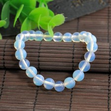 Bracciale elastico autentica pietra di luna naturale con GARANZIA 8 mm NUOVO