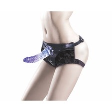 Strap on sex coach kit doppio dildo Realistico con imbragatura indossabile