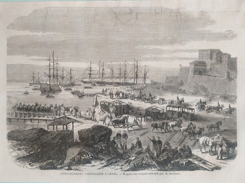 Stampa antica sbarco