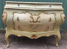 Comò cassettone como' stile Luigi XV laccato veneziano rococò