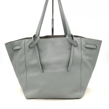 CELINE Borsa Tote Media Cabas Phantom in Pelle, Taglia A4, Grande Capacità, Grigio
