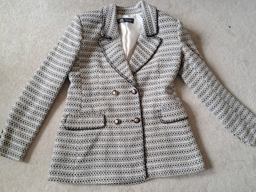 Blazer doppiopetto zara tweed - blazer,