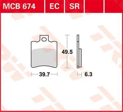 Trw mcb674ec pastiglie freno - mcb674ec,