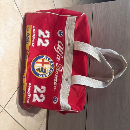 Borsone vintage con logo alfa - con,