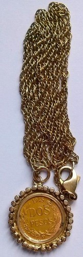 Moneta oro 900 messico dos - messico,