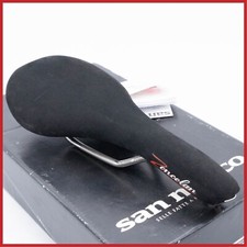 NOS SAN MARCO ZONCOLAN XSILITE SELLA DA CORSA VINTAGE IN CAMOSCIO NERO VINTAGE