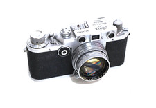 RARE+++ w/ Flash Leica IIc 1948 Sharkskin + Summitar 50mm f:2