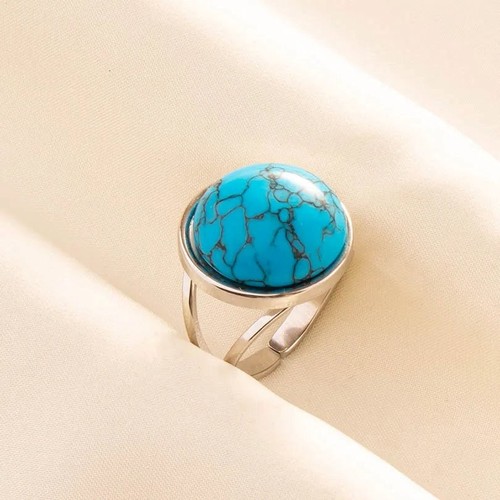 Anello acciaio con pietra - anello,