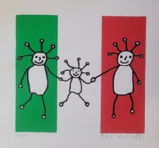 Paul Kostabi Serigrafia Sprkl