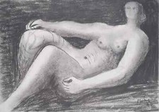 Henry MOORE : Le modèle - Lithographie signée