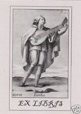 EX LIBRIS BOOKPLATE Tiorba