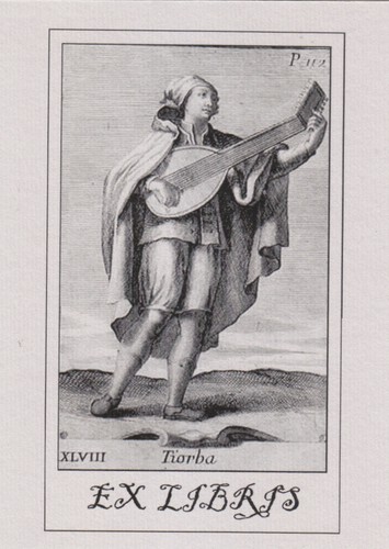 Libris bookplate tiorba - ex,