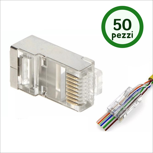 Plug rj45 connettori 50 - connettori,
