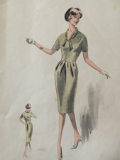 Cartamodello Vintage Butterick R492 Abito Donna Anni 60 Eleganza  Retrò Cucito