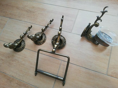 Vintage set bagno ottone - set,