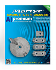 KIT ANODI IN ALLUMINIO YAMAHA SELVA  F40 60 4T PINNA + 3 CAVALLETTO + CUBO PIEDE