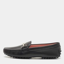 Tods Black Leather Penny