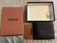 Portafoglio uomo pelle nero Missoni nuovo con scatola - 100419525 Col. 074 Black