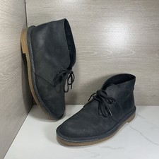 Clarks Collection 15522 Chukka Desert Boots Nero Scamosciato Uomo Taglia 10,5 M Scarpe