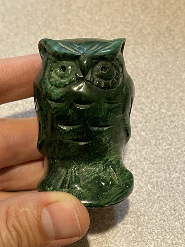 Statua piccolo gufo verde