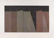 UNCINI, Giuseppe. Senza Titolo, Litografia a colori, 1984