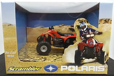 Vintage 2000 ERTL Polaris Scrambler 500 metallo pressofuso ATV 4 ruote rosso 1:18