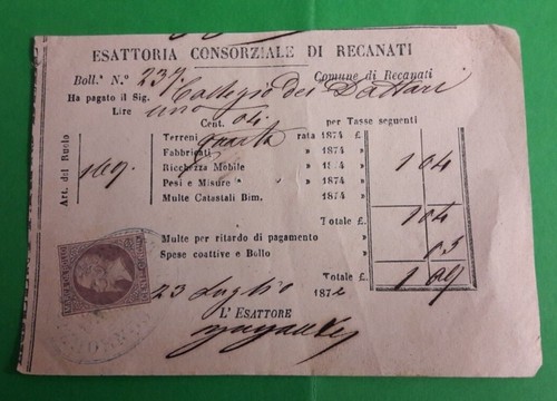 Ricevuta comunale con bollo - ricevuta,