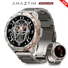 2025 AMAZTIM GPS Smart Watch Uomo 5ATM Impermeabile 470mAh Batteria Resistente 