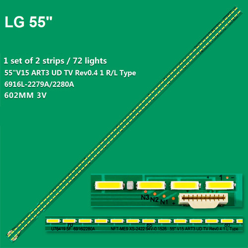 Kit barre strip led tv - 72, lg
