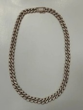 COLLANA CUBANA GROUMETTE IN ARGENTO 925 CON ZIRCONI