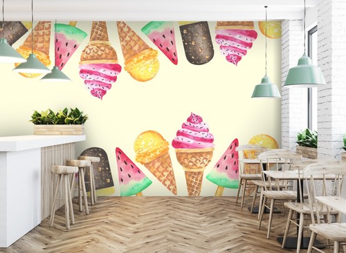 Carta parati gelato 3d - carta,