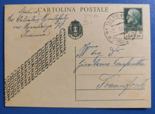 1945 intero postale