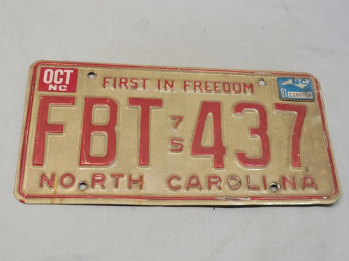 Targa carolina del nord - carolina,