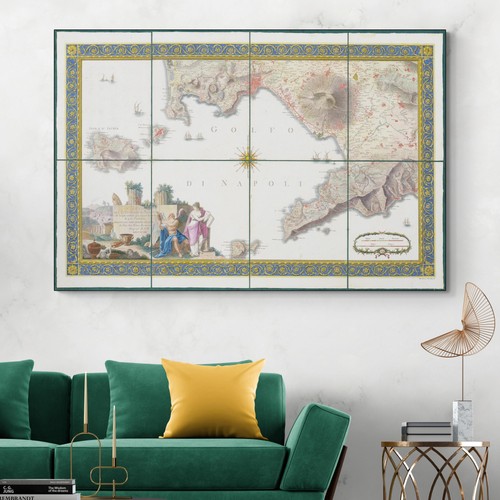 1794 mappa del golfo napoli - mappa,