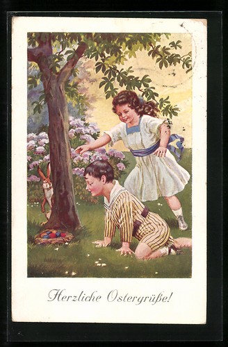 Cartolina coniglio pasquale - cartolina,