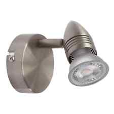 faretto lampada da parete orientabile specchio GU10 cromo satinato 1 luce