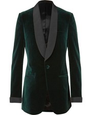 Uomo Verde Fumare Giacca