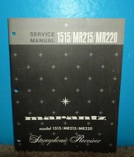 Ricevitore stereofonico Marantz modello 1515/MR215/MR220 manuale di servizio OEM