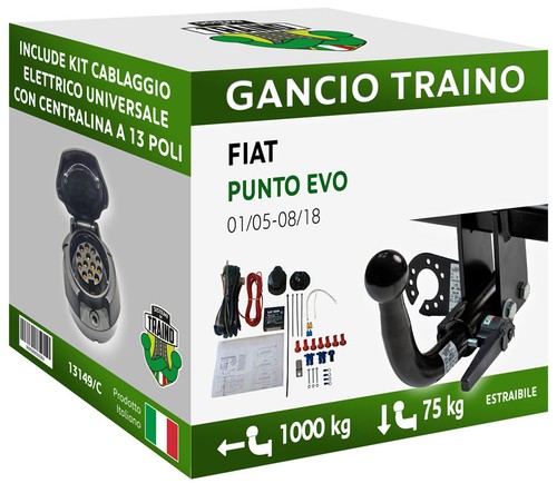 Gancio orizzontale estraibile - orizzontale,