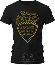 T-SHIRT DUCATI MECCANICA BOLOGNA LOGO STORICO MOTO MOTOGP SBK ENDURO