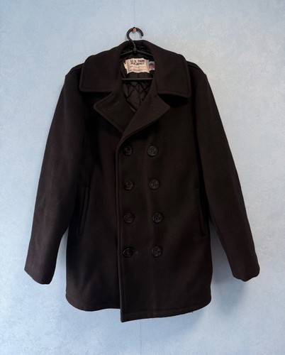 Schott cappotto lana - cappotto, marina