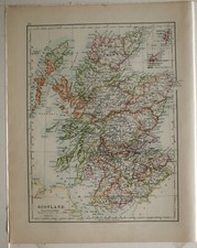 MAPPA ANTICA 1916 - HEBRIDES