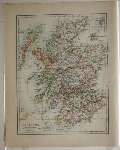 1916 antica mappa nord ovest - antica,