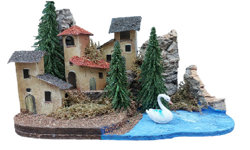 Lago presepe casa casetta - casa,