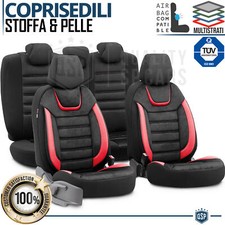 COPRISEDILI Auto Universali Pelle Rossa Pu Scamosciato COMPLETI Sport TÜV