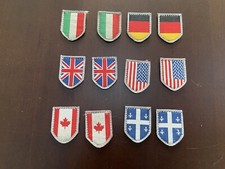 STEMMI BANDIERE PATCH CON VELCRO 6 COPPIE 3X4 cm CIRCA